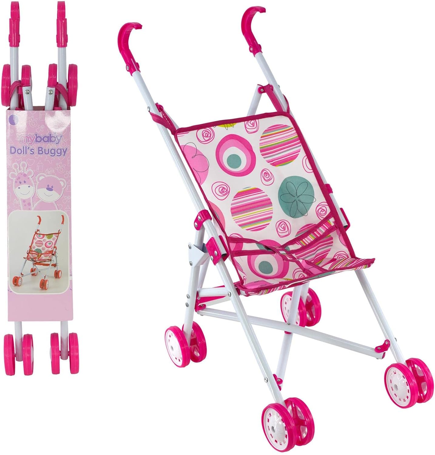 Bibi Doll Foldable Stroller Buggy Jogger Baby Doll Pram Dolls