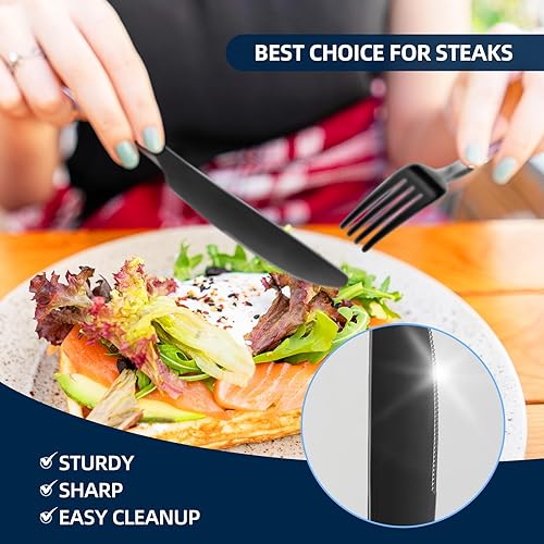 Miniatura 5 de Juego de cubiertos de 30 piezas, cubiertos para 6, cubiertos de acero inoxidable 1810, juego de vajilla duradera para el hogar, cocina, restaurante,