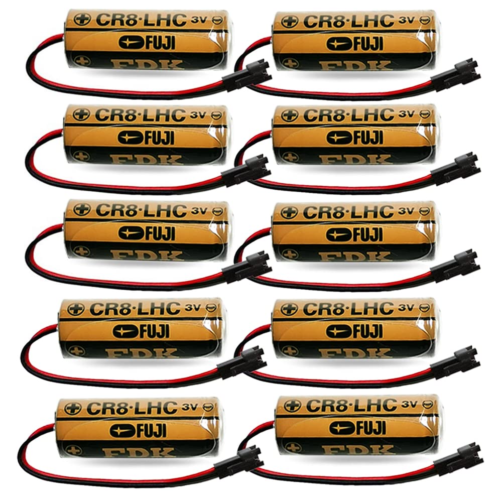 STEPMAX Fuji FDK CR8-LHC Battery, 3V 2600mAh Replacement Lithium Battery for TOTO CR8-LHC TH559EDV410R (Non-Rechargeable) (10 Count)