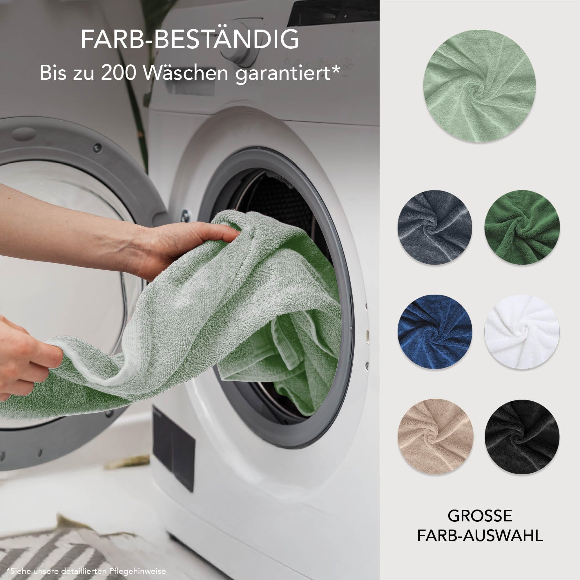 Ôhm Badezimmer Set 8-teilig, Salbei – 100% Baumwolle 500 g/m² – Handtuchset Oeko-Tex Zertifiziert