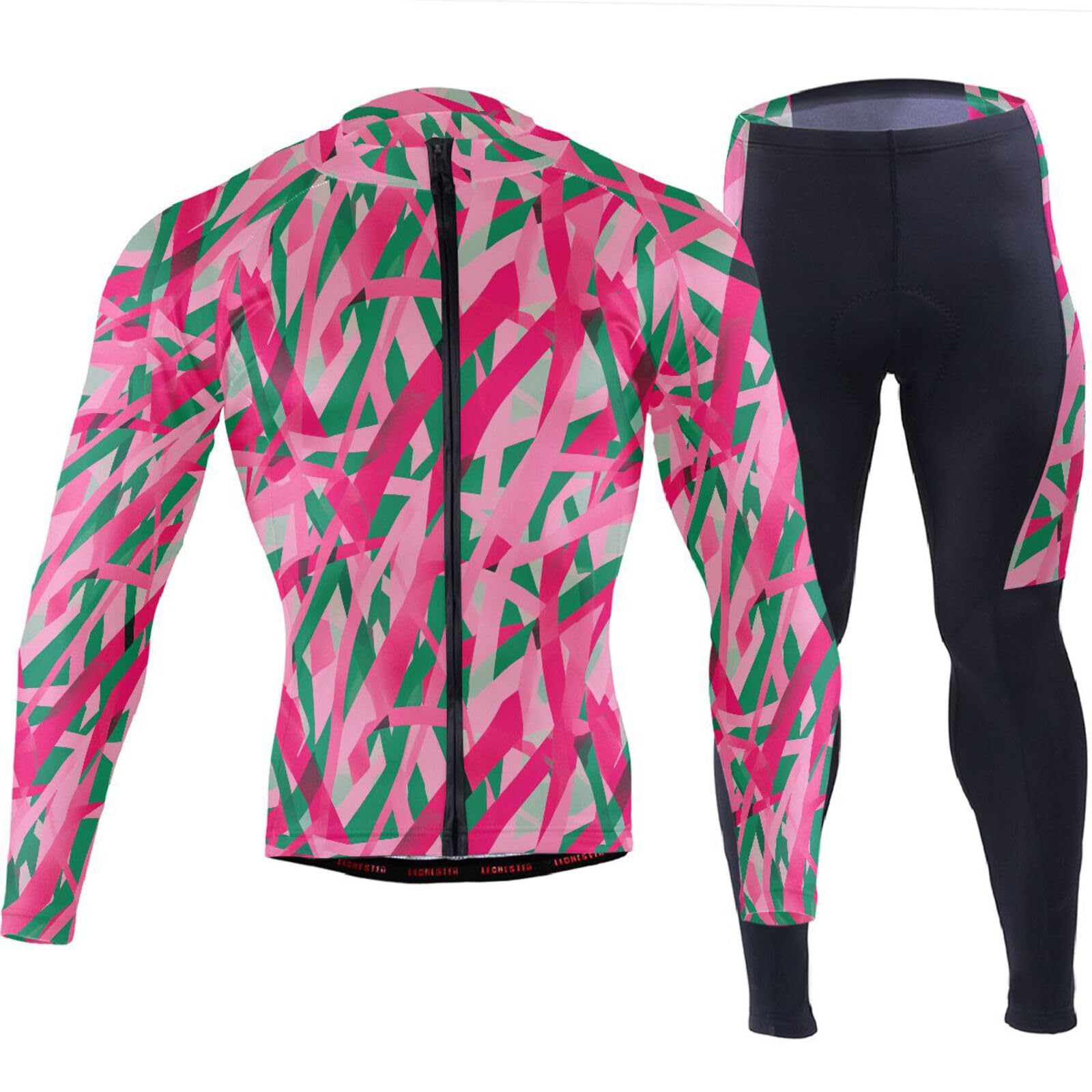 Radtrikot für kaltes Wetter, mit Taschen, winddicht, für Herren, 3D-gepolstert
