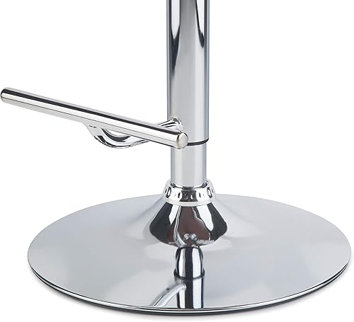 Miniatura 31 de SIMPLIHOME Marana - Taburete de bar giratorio ajustable – Silla tapizada de metal de 33 pulgadas de altura de asiento en piel sintética vegana