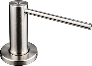 AIKE Built-In Soap Dispenser for Kitchen and Bathroom with Stainless Steel Pump, 500 ml Bottle, Top Fill, Brushed