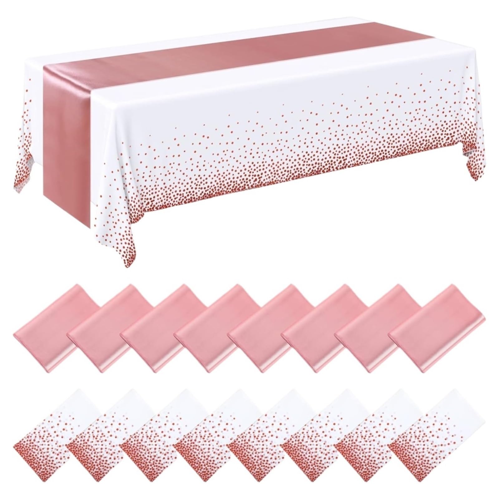 Satin Table Runners 2pcs/set Disposable Plastic Tablecloths