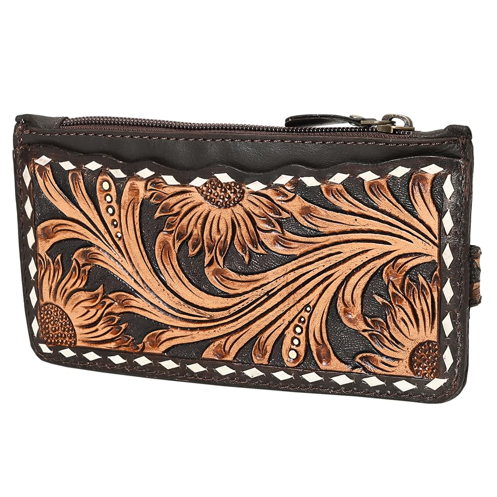 American Darling Card Holder Hand Tooled Genuine Leather Women Bag Western Handbag Purse| Card Holder | Business Card Holder