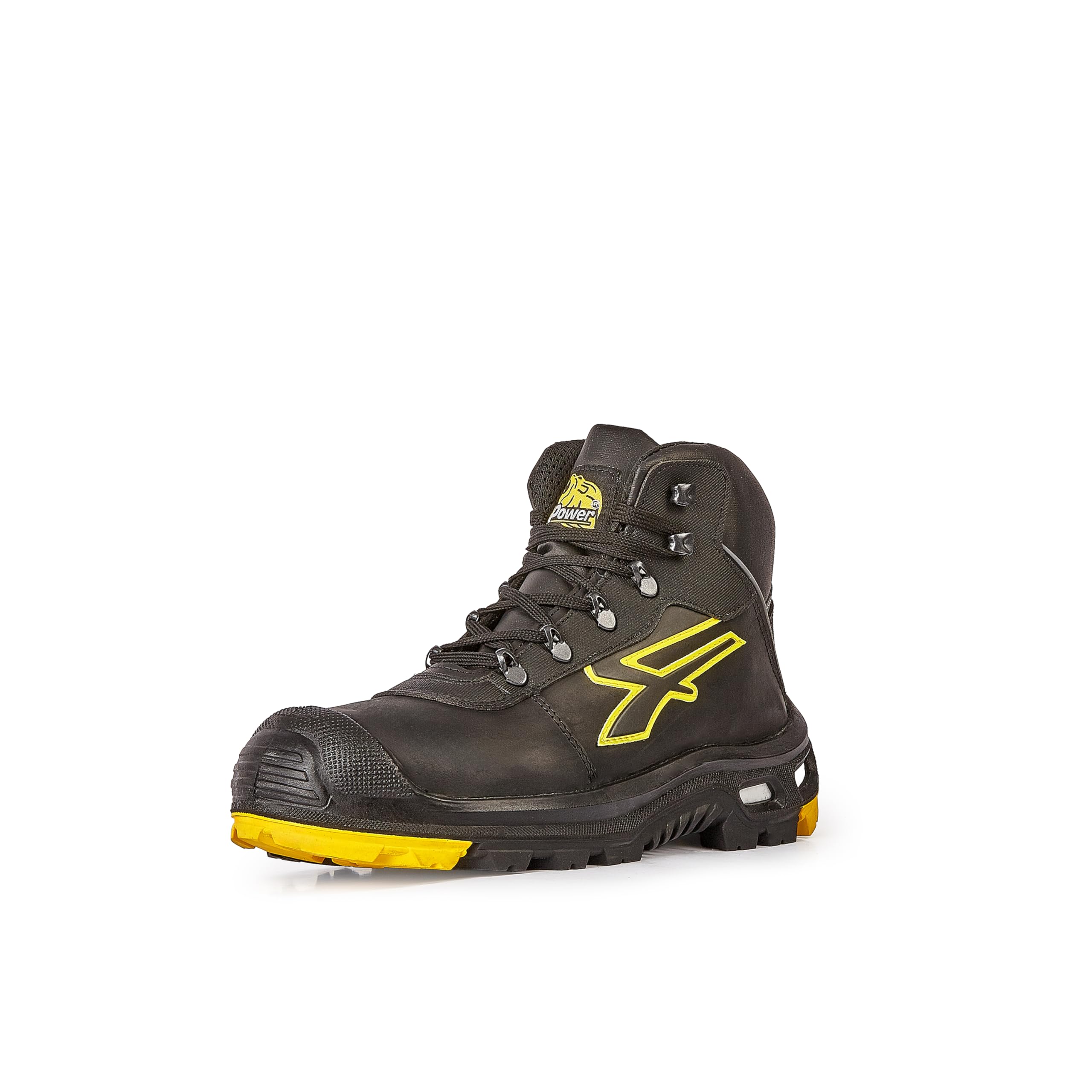 UPOWER Men Rl10524-38-Calzado De Seguridad Gama Modelo Talla U-Power RL10524-38 Red Lion Series Safety Shoes, Model Cosmo S3 HRO CI HI SRC, Size 38, Black Yellow, 6 UK