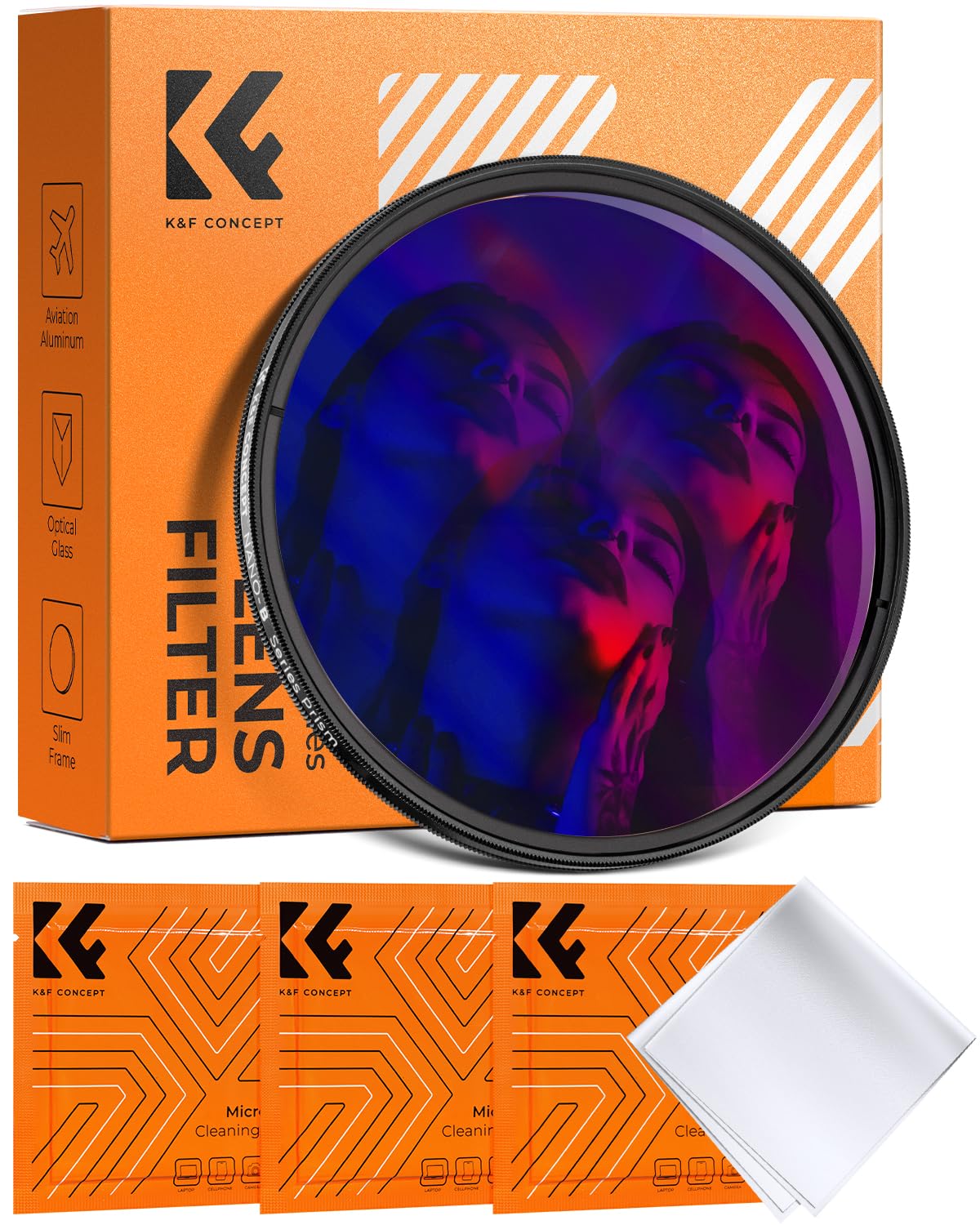 K&F CONCEPT Kaleidoskop Prisma Filter Prisma Spezialeffekt Kamera | 82mm,Optisches Glas,FE104,Nano-B Serie