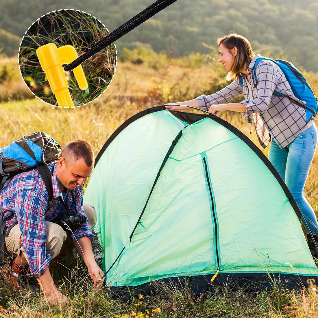 AlMHPVC - 12 picchetti per tenda in alluminio, per sabbia, spiaggia, campeggio, 12 cm, in metallo e acciaio inflessibile, per esterni, viaggi, escursionismo, giardinaggio (12 pezzi