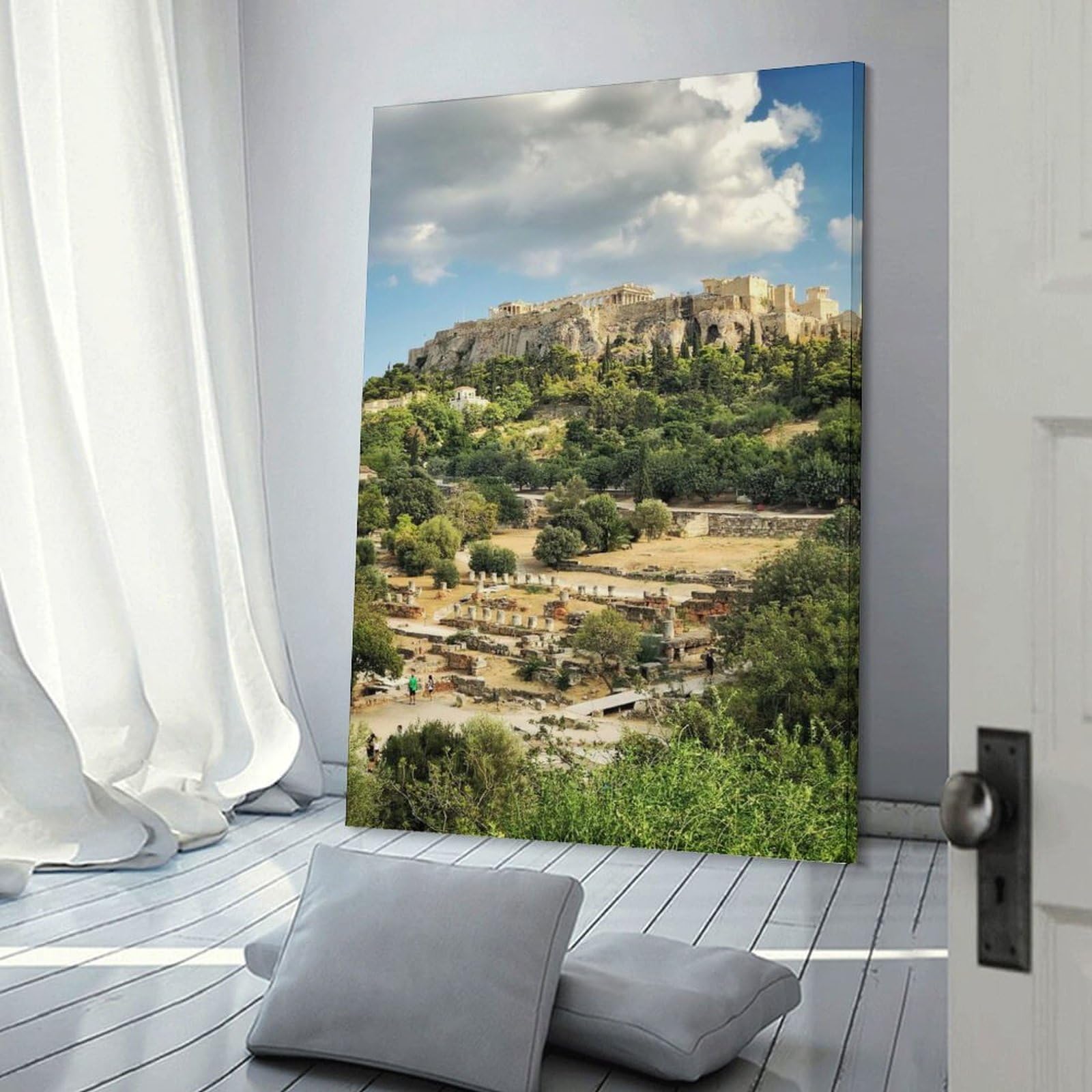 Junmoney Athens(2) Canvas Wall Decor, 24x36inch(60x90cm), for Office, Study Or Home Workspace, Wall Art That Adds Style to Work Areas