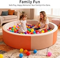 Vista 6 de Paquete de 100, 200, 500 pelotas para alberca de bolas, set de estrellas y redondas, sin BPA, sin ftalatos, no tóxico, a prueba de aplastamiento