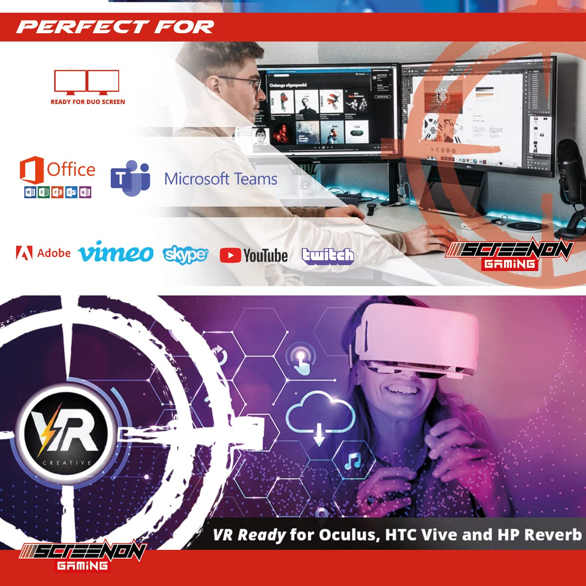 Komputer gamingowy Ryzen 5 5600G • RTX 3050 8 GB karta graficzna • 16 GB RAM DDR4 3200 MHz • 1000 GB m.2 • Windows 11 Pro • WLAN 300 Mbit/s • Komputer dla graczy z 3-letnią !