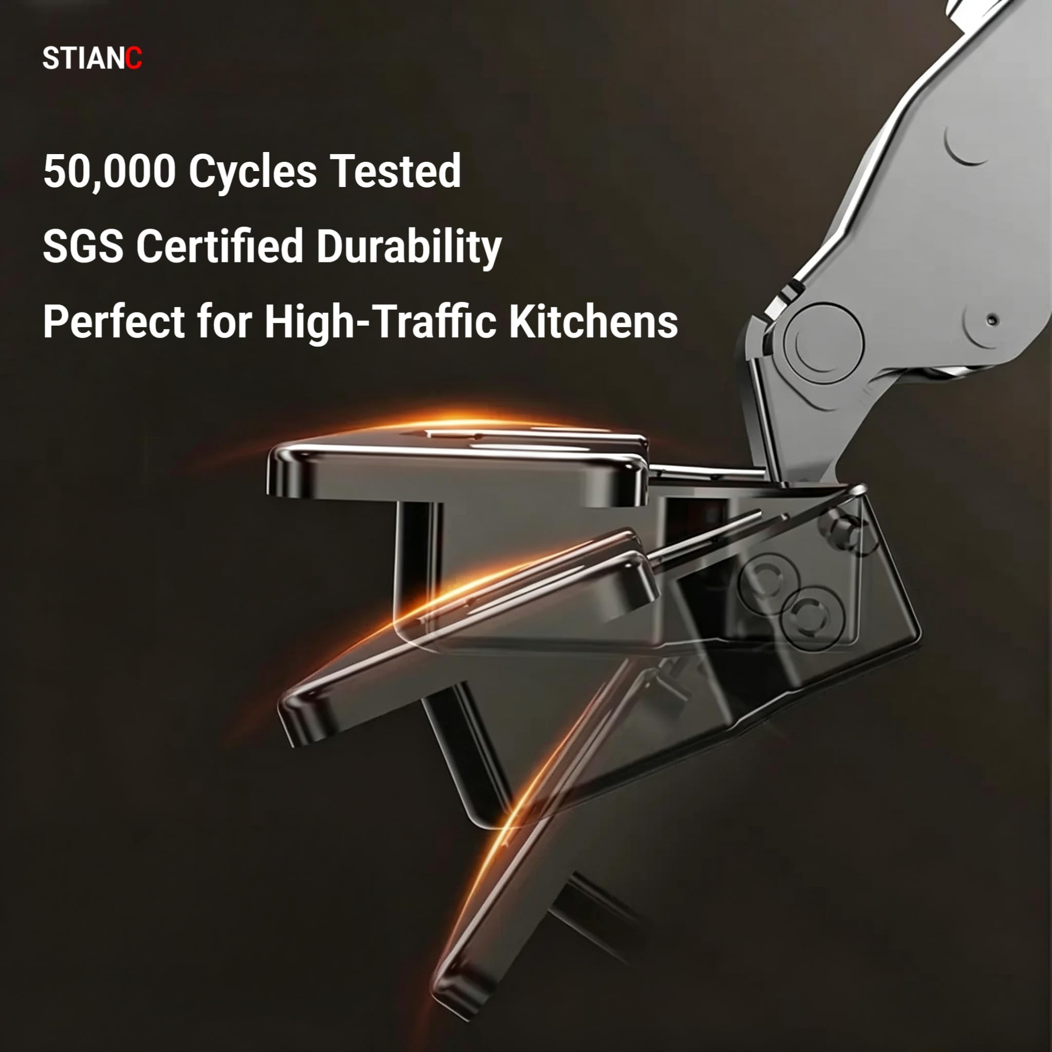 Bisagra compacta para gabinete de cocina de cierre suave de 105° (superposición de 1 pulgada, paquete de 10)