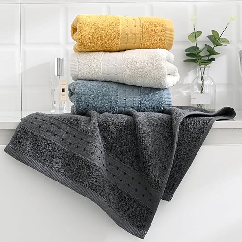 Miniatura 6 de sense gnosis Juego de 2 toallas de mano blancas supersuaves, 100% algodón, absorbentes, decorativas, a cuadros, para baño y hogar, 13 x 29 pulgadas