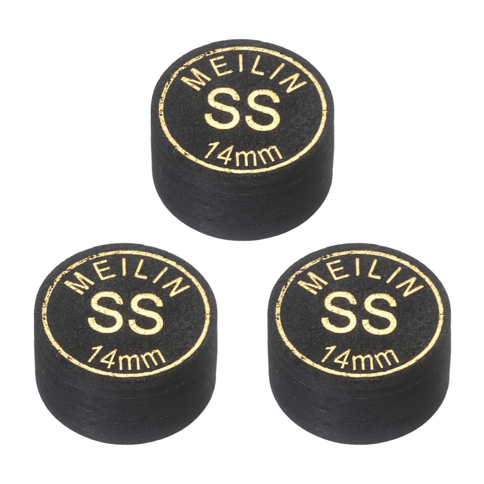 YELARXI Billiard Pool Cue Tips, Layer Laminated Cue Tip Leather Pool Cues Repair Accessories 3Pcs & 14mm / 0.55inch & Super Soft - Fitting for (Snooker Games Supplies)