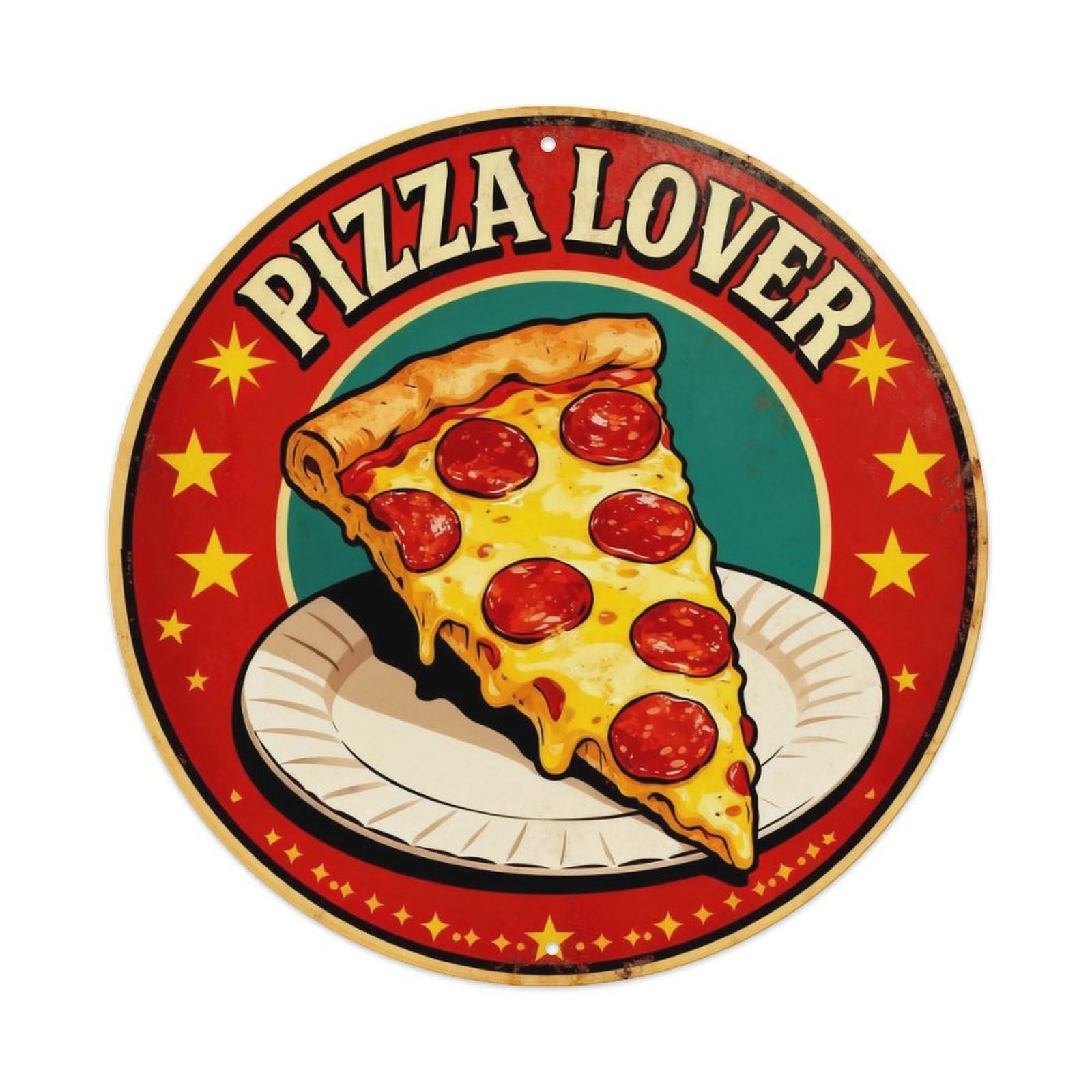 Pizza Lover Food Sign Metal Tin Sign Plaque