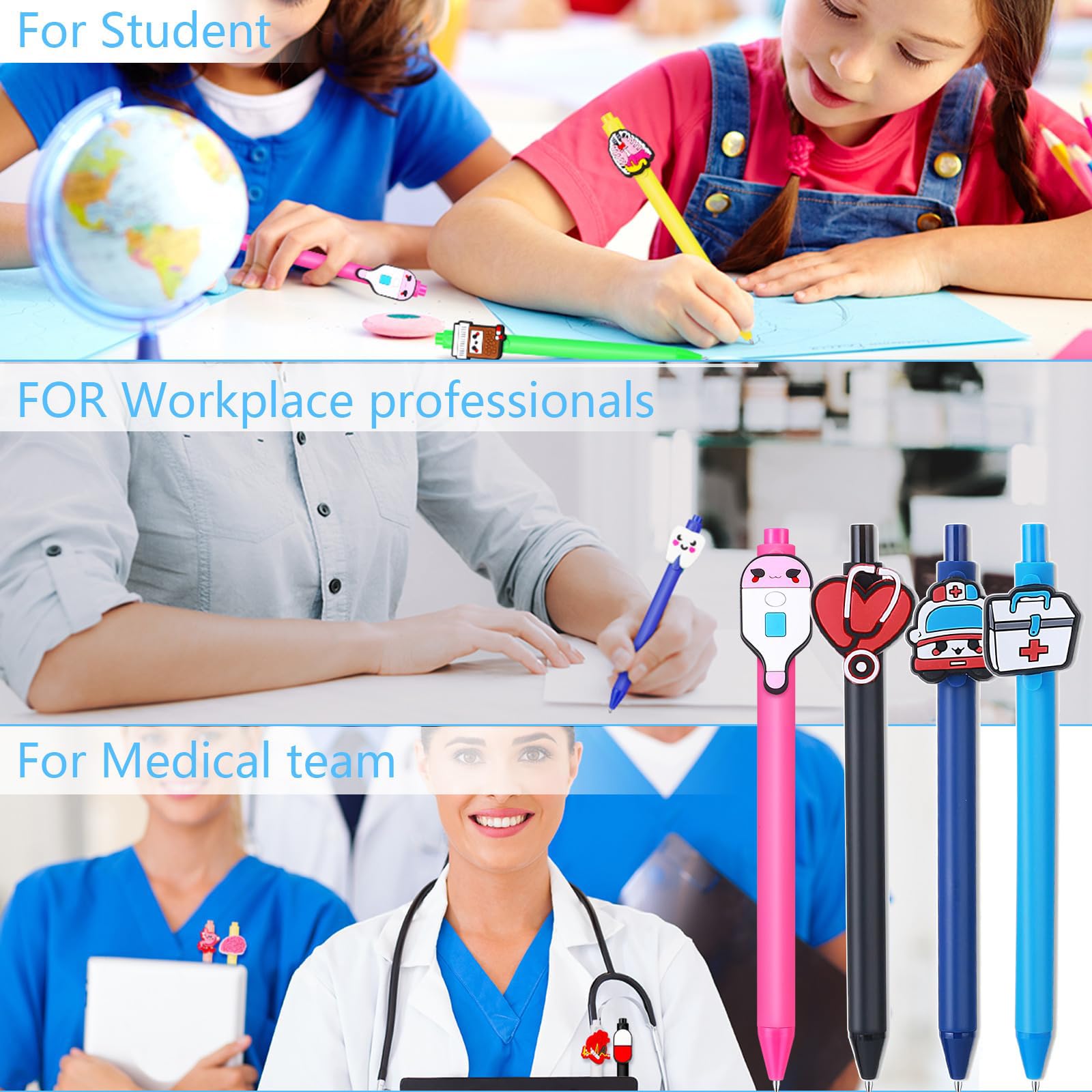 10 Pièces Stylo Plume Stylo Noir Stylos À Encre De Dessin Animé Stylo