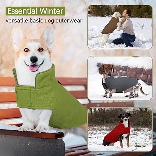Miniatura 3 de DENTRUN - Abrigo de forro polar para perros en invierno resistente al viento chaqueta reflectante para mascota chaleco para perro para razas de