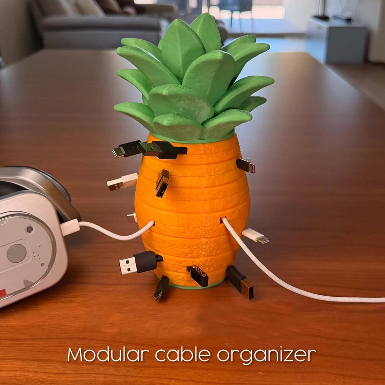 Modularer Kabel-Organizer, Ananas-Kabel-Aufbewahrungshalter (2PCS)