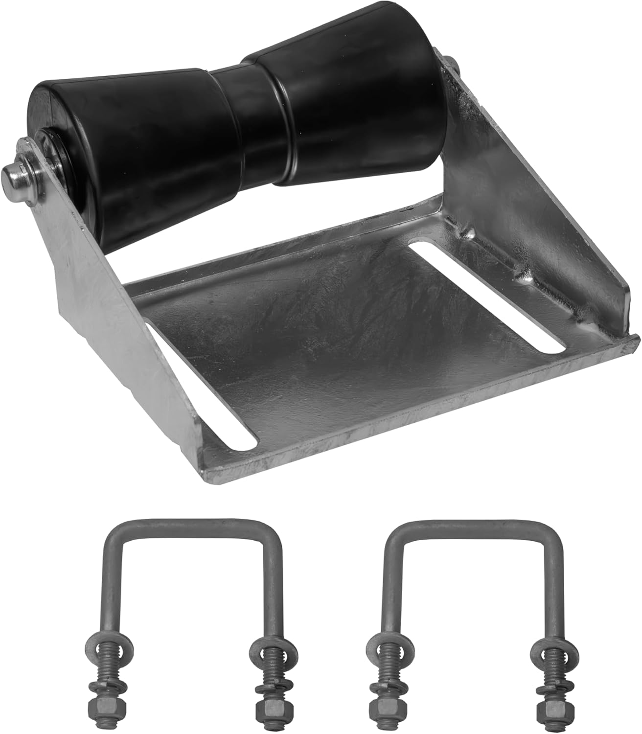 Extreme Max 3006.7152 Keel Roller Kit – 12-Inch Boat Trailer Roller for 3x3 Cross Members, Non-Marking Poly Construction, Smooth Launch Assist, Corrosion-Resistant Mounting Bracket