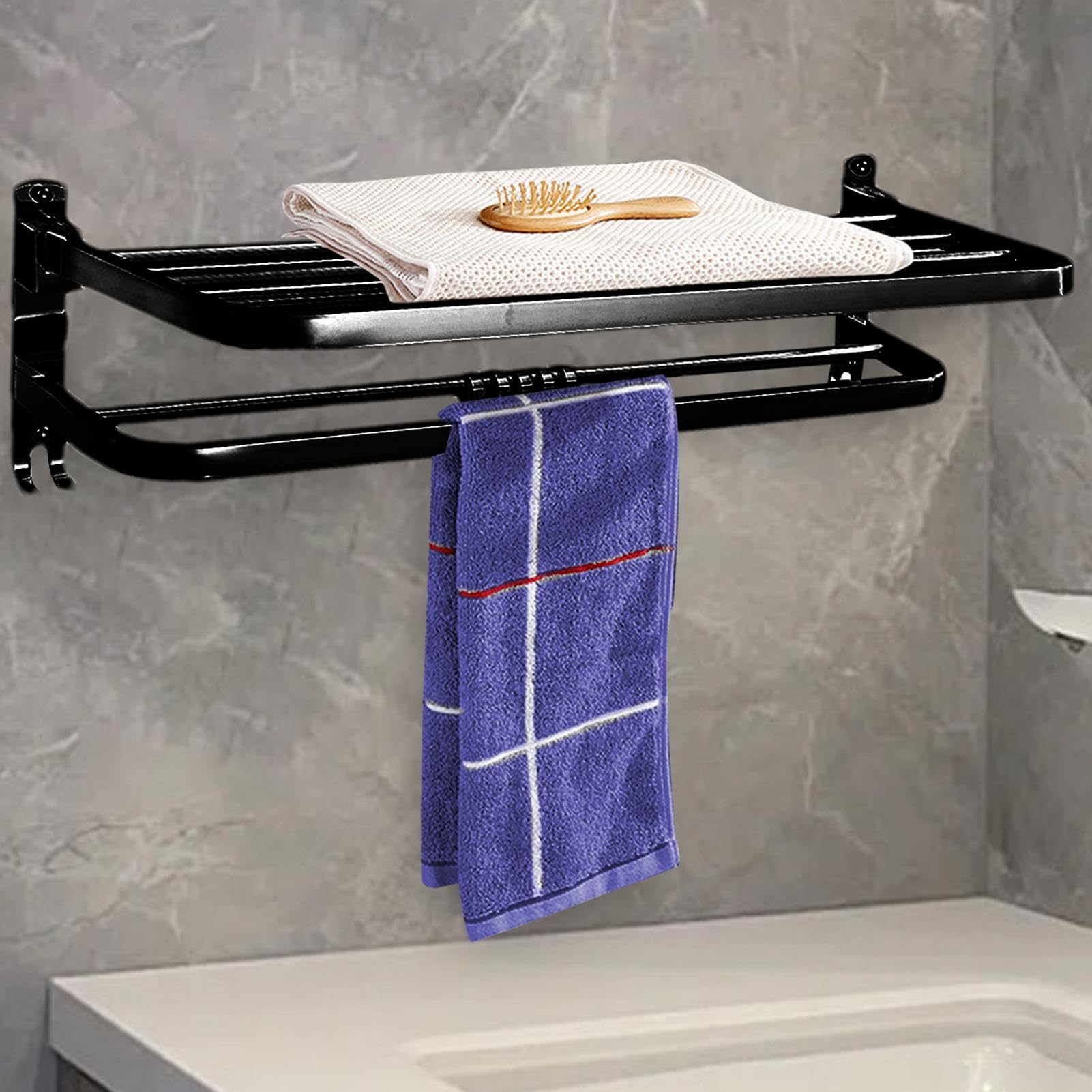 Toalleros para baño,Toallero para Pared de baño - Toallero para Pared de | baño,Toallero de Acero Inoxidable para baño, toallero montado en la Pared para baño, baño