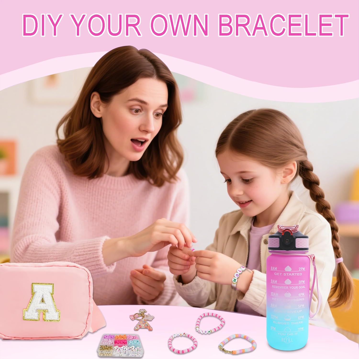 Cute Fanny Pack for Girls Personalized Gift Sets for Teen Girls Unique Presents Birthday Gifts for 4 5 6 7 8 9 10 11 12 13 14 15 16 Year Initial Purse Crossbody Bag Belt Bag for Kids (E) - Image 5