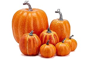 7 Styles Artificial Pumpkins for Indoor & Outdoor Autumn Decor