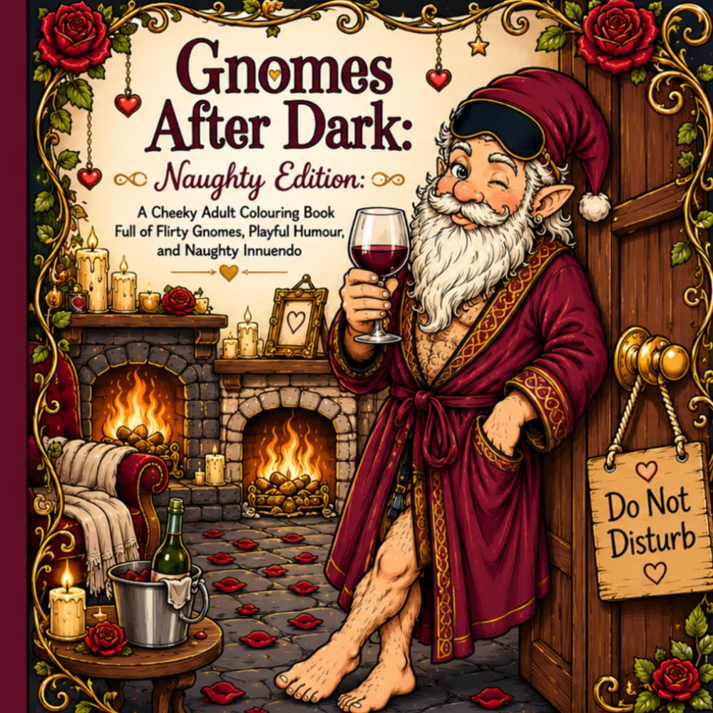 Gnomes After Dark: Naughty Edition: A Cheeky Adult Colouring Book Full of Flirty Gnomes, Playful Humor, and Naughty Innuendo