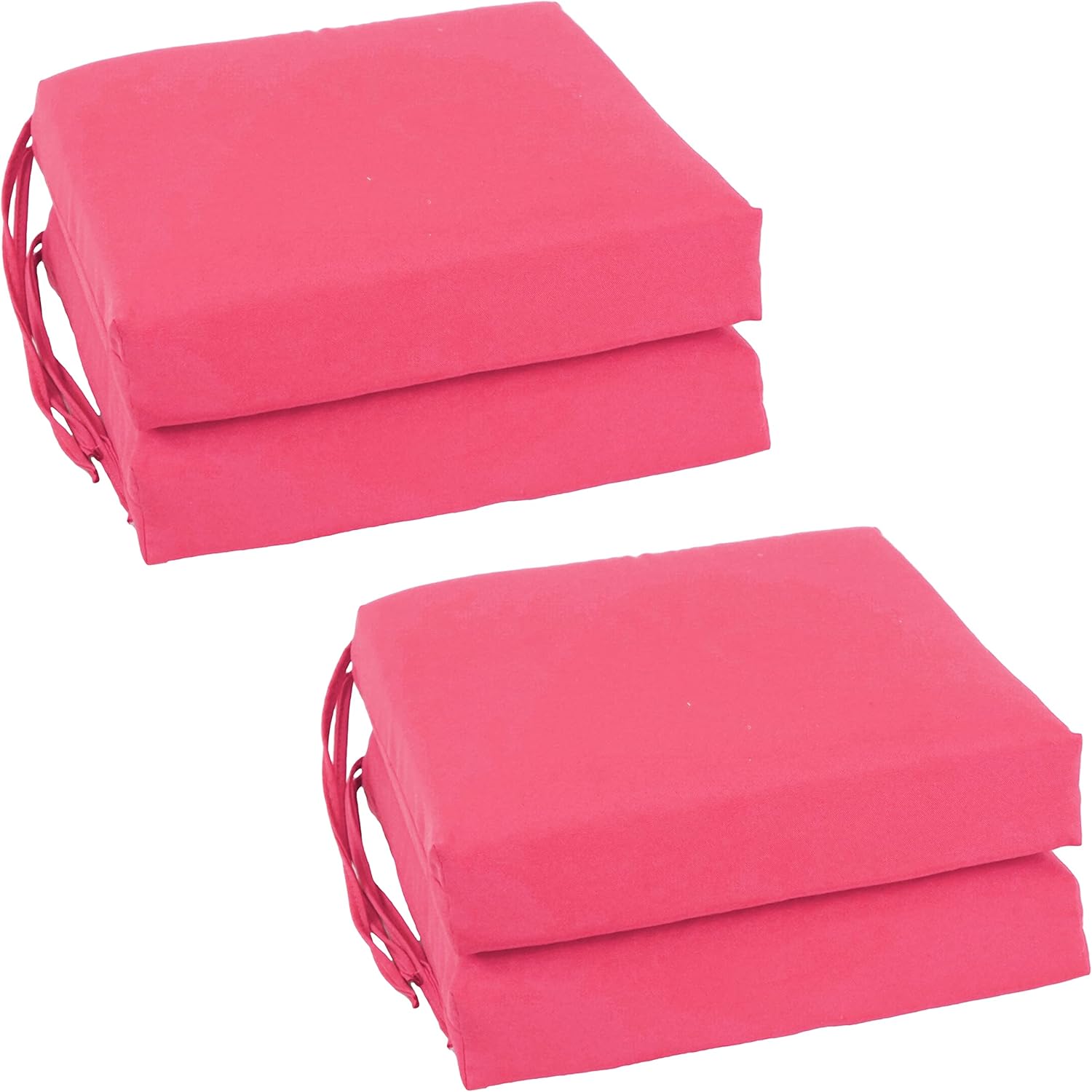 blazing needles twill chair cushion, 16 x 16, bery berry 4 count bery berry 16 x 16