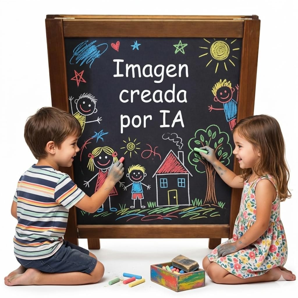 Pizarra Caballete Altura 85 cm Tablero 68 x 48 cm 2 Caras Rotulador Tiza Líquida y Convencional