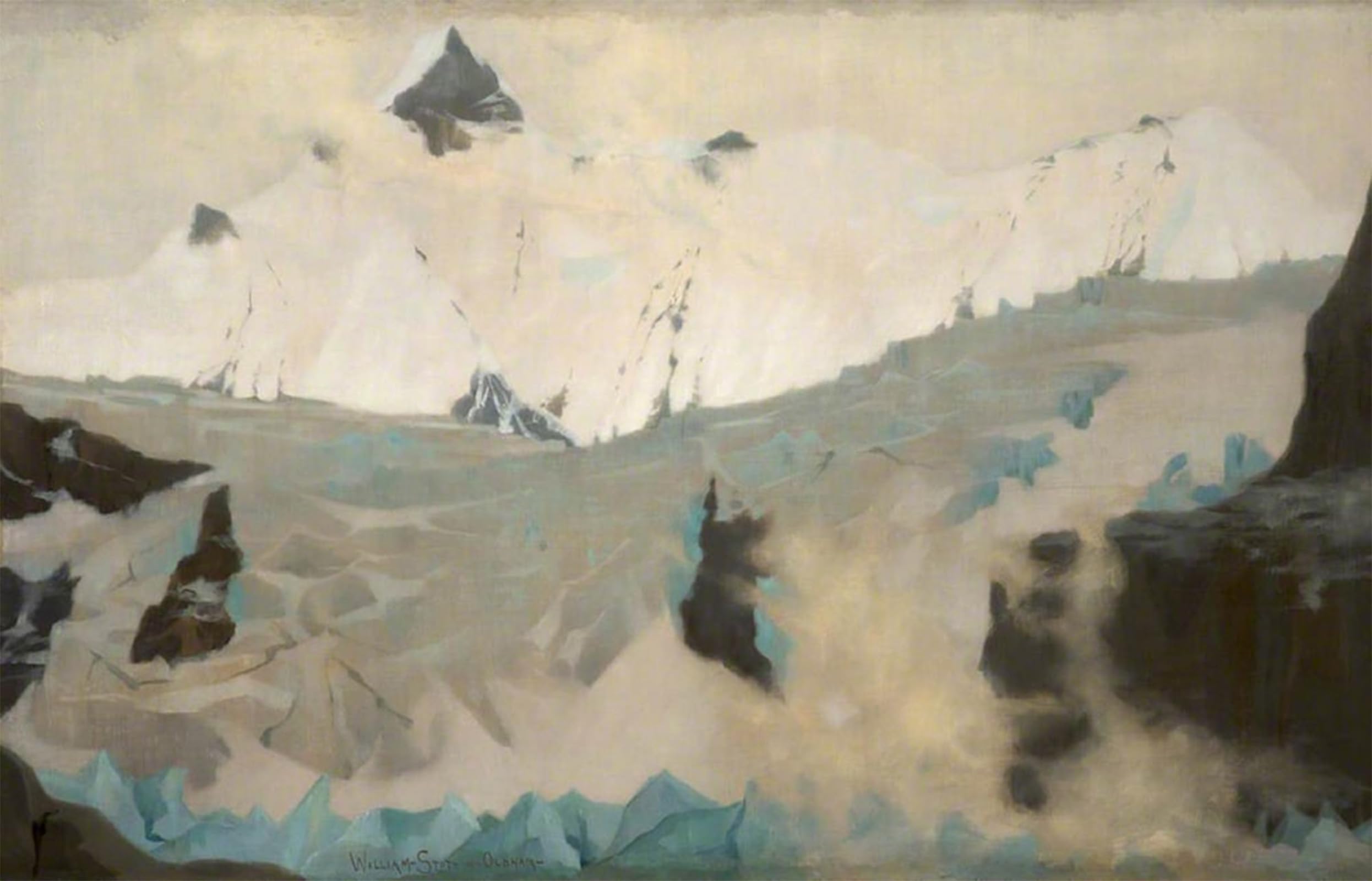 POSTERIIk Famous Print Pop Art Wall Art Graffiti the White Mountain by William Stott Art Prints for Home Decor 60x90cm
