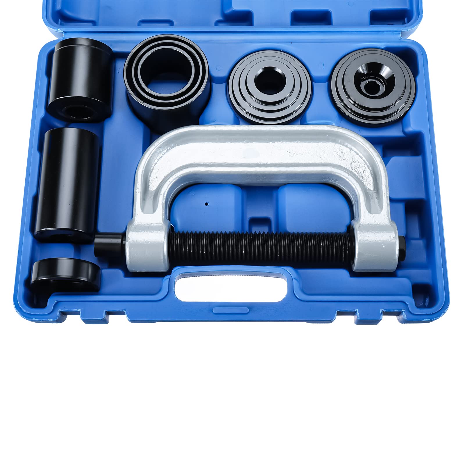 BOOMSTART Kit de herramientas de extracción de juntas en U y prensa de rótula 4 en 1 con adaptadores 4x4 para kit de herramientas de instalación de prensa de juntas 2WD y 4WD
