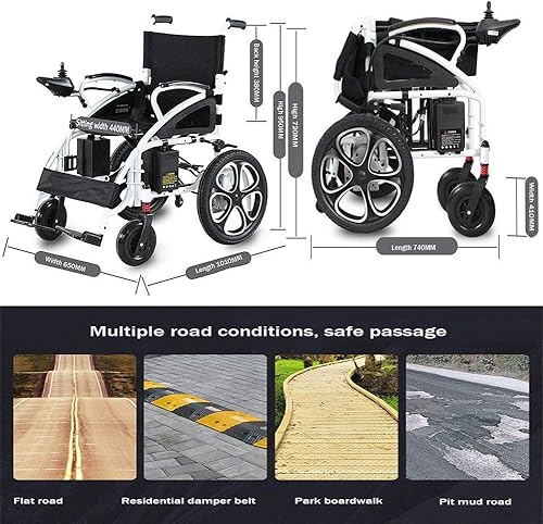 Miniatura 2 de NEOCHY Silla de ruedas portátil plegable inteligente de respaldo alto multifunción automática discapacitados ancianos