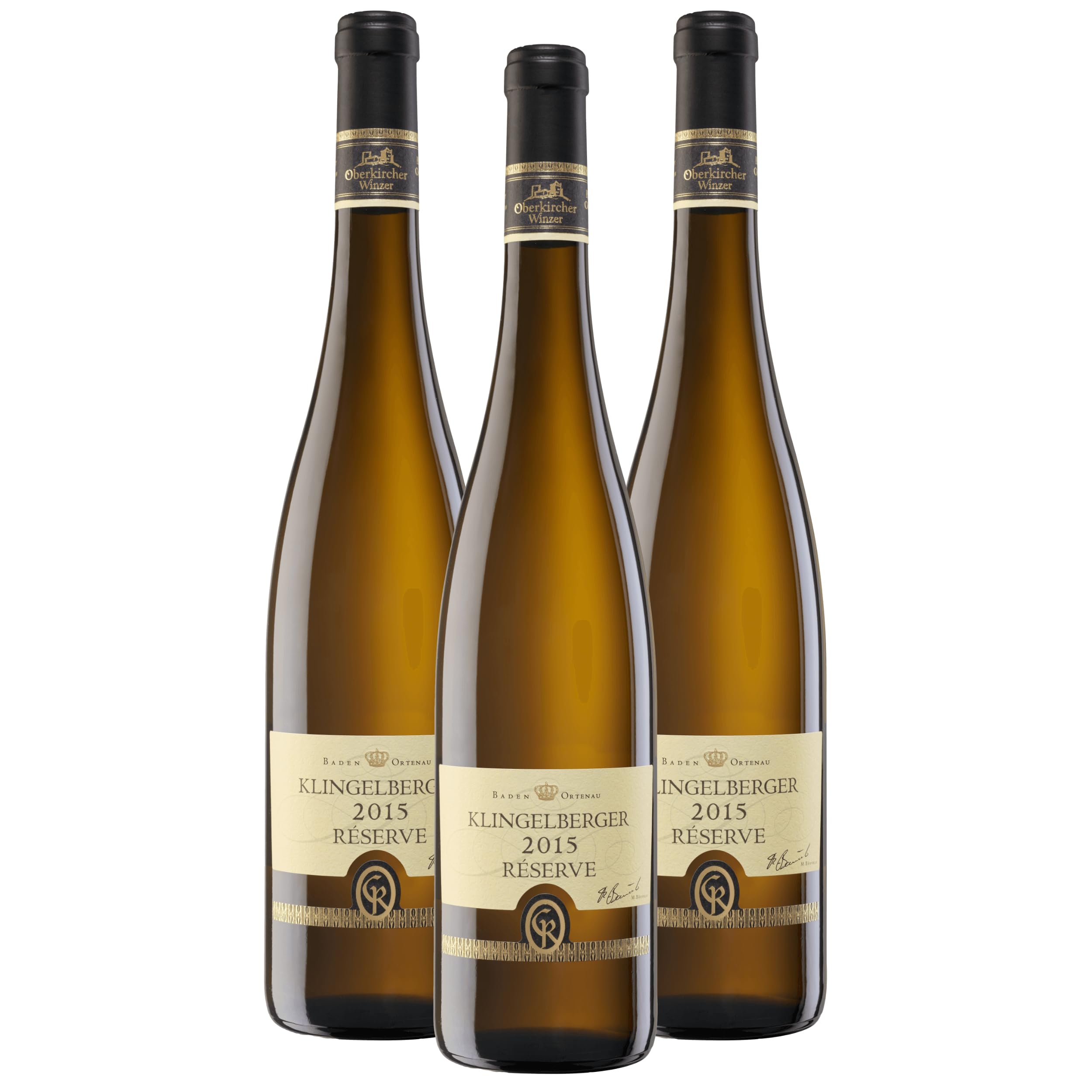 Oberkircher Winzer Klingelberger Riesling Réserve Spätlese trocken - COLLECTION ROYAL - ausdrucksstark und fruchtig - Badischer Wein, Anbaugebiet Ortenau (3 x 0,75l)