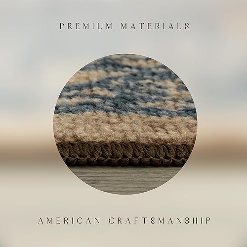 Miniatura 7 de Maples Rugs - Alfombra Pelham grande de 7 x 10pulgadas, fabricada en Estados Unidos, para sala de estar, dormitorio y comedor, color azul gris