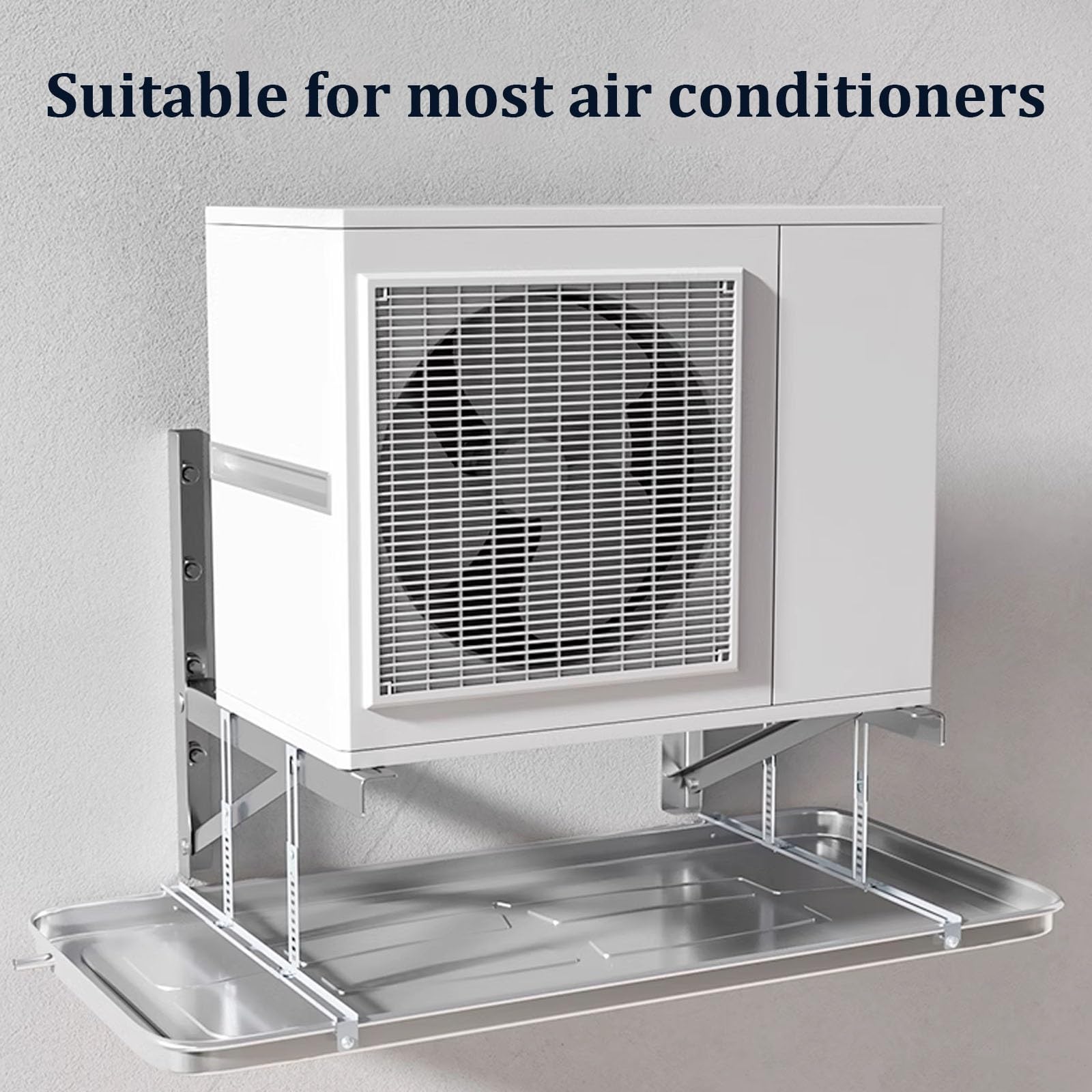 Bandeja de Goteo para Aire Acondicionado, Bandeja de Drenaje de Condensado, Bandeja de Goteo del Colector de Agua HVAC con Tubo de Drenaje y Kit de Instalación(100 * 47.5 * 3.8cm)