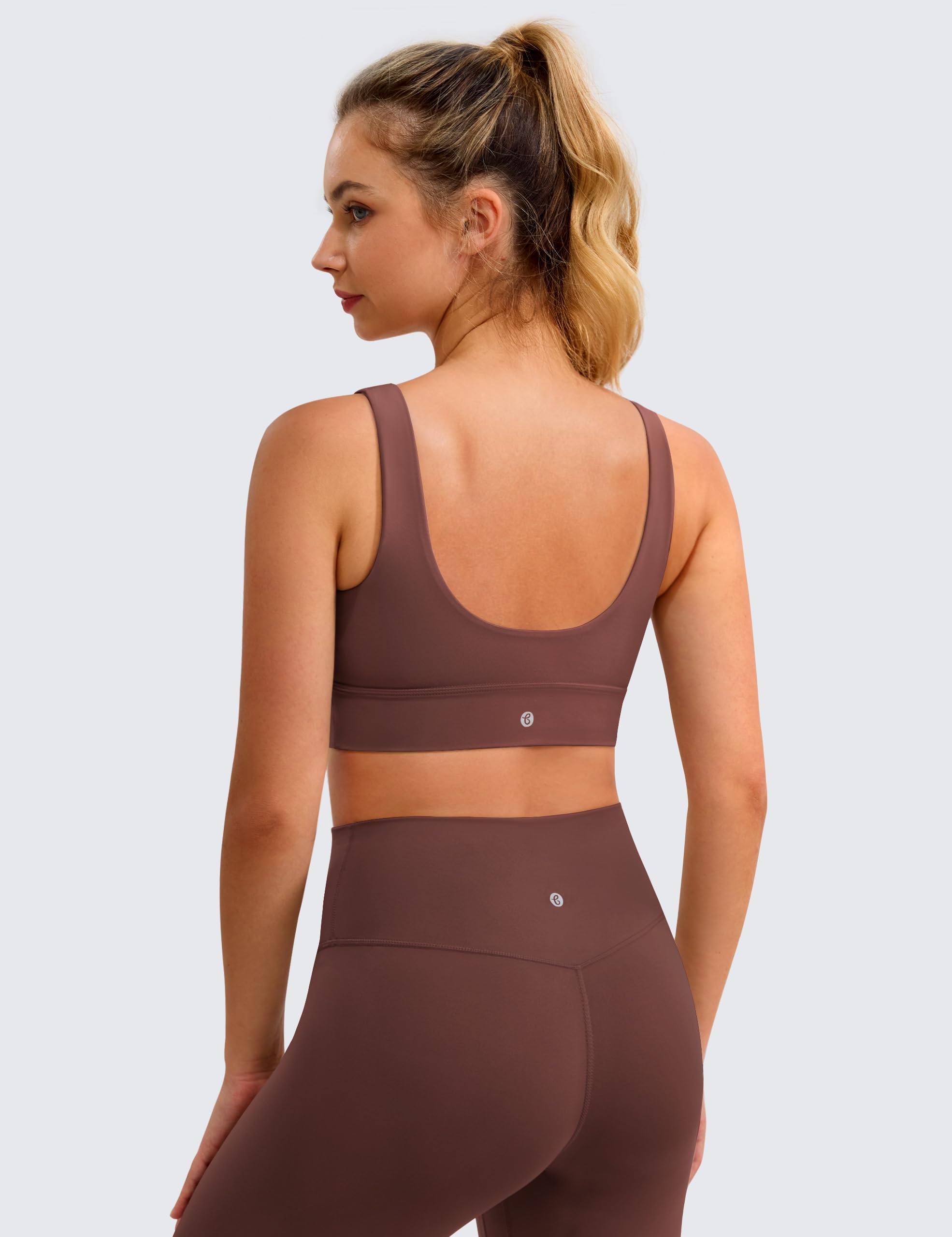 BAYDI Clouduxi - Sujetador deportivo para mujer, sin aros, sin costuras, con almohadillas y espalda en U para yoga y uso diario