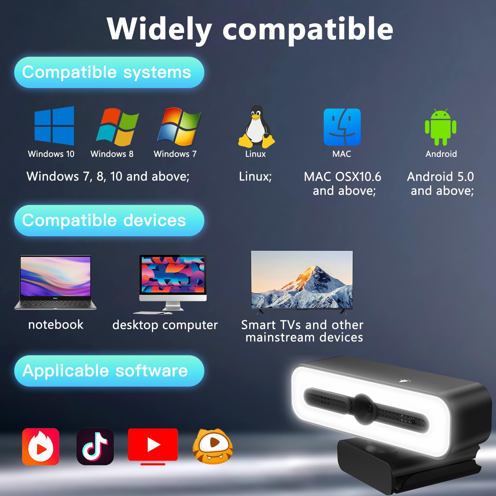HD 1080P Webcam USB AutoFocus Web Camera With Microphone For PC Laptop HL U