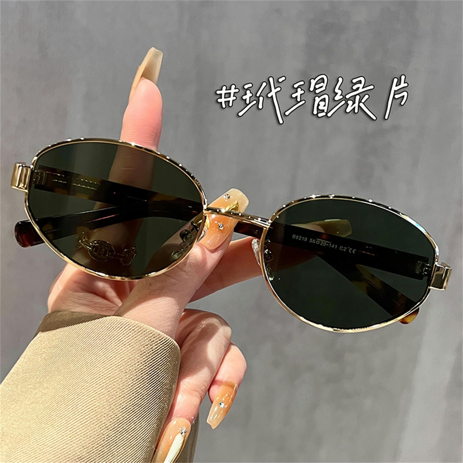 Occhiali da Sole da Donna Occhiali da Sole in Stile retrò Occhiali da Sole da Uomo E da Donna-Frame Dorato Black Grigio