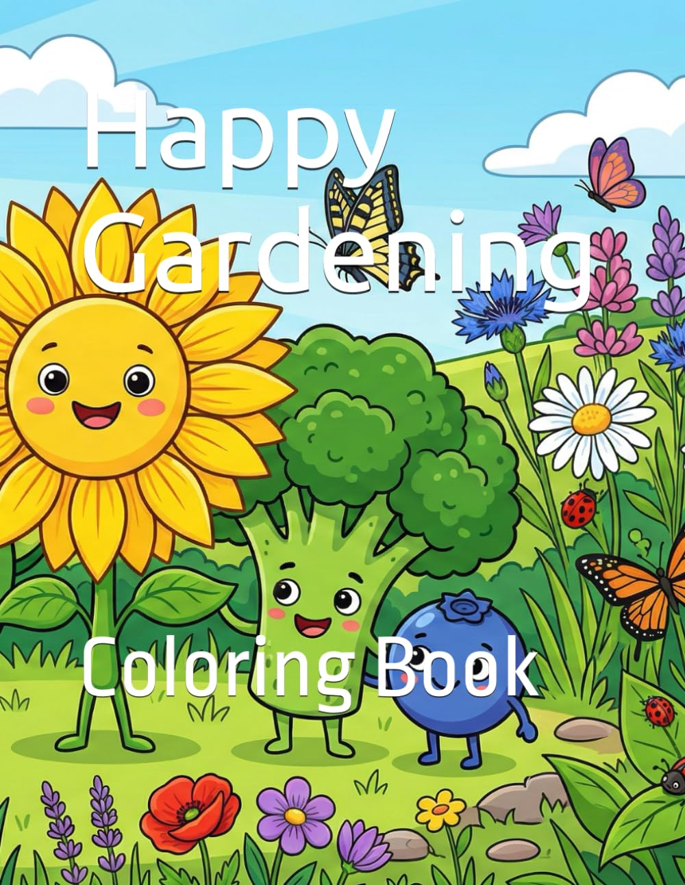 Happy Gardening: Coloring Book