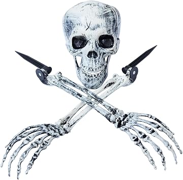 Young Wolf Halloween Realistic Skeleton Stakes for Grass Lawn Stakes Garden Decor Skeleton Decoration 3 Pieces