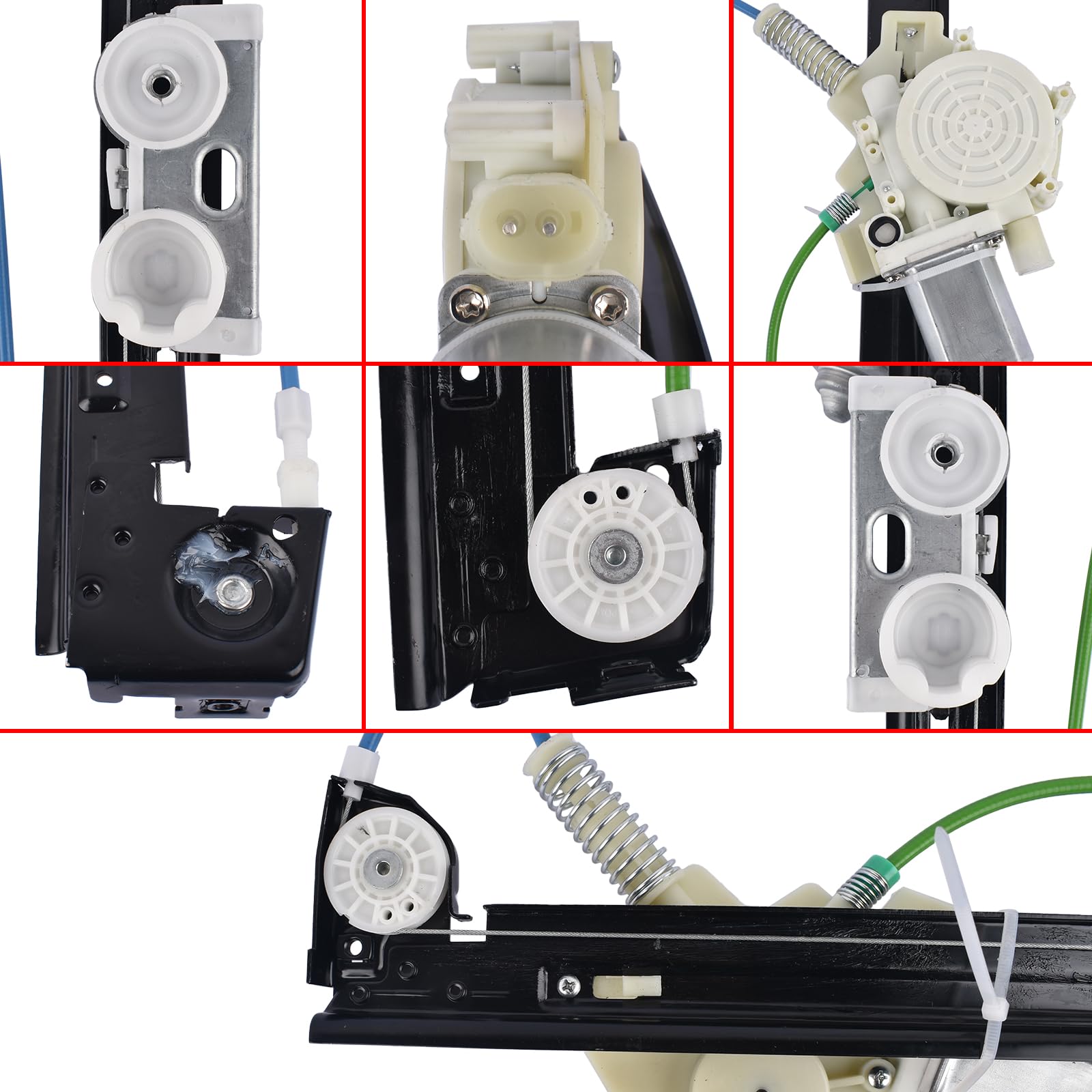 Alzacristalli con motore anteriore sinistro 2/3 porte Compatibile con Mini R50 R52 R53 Cooper Works One 2001-2005