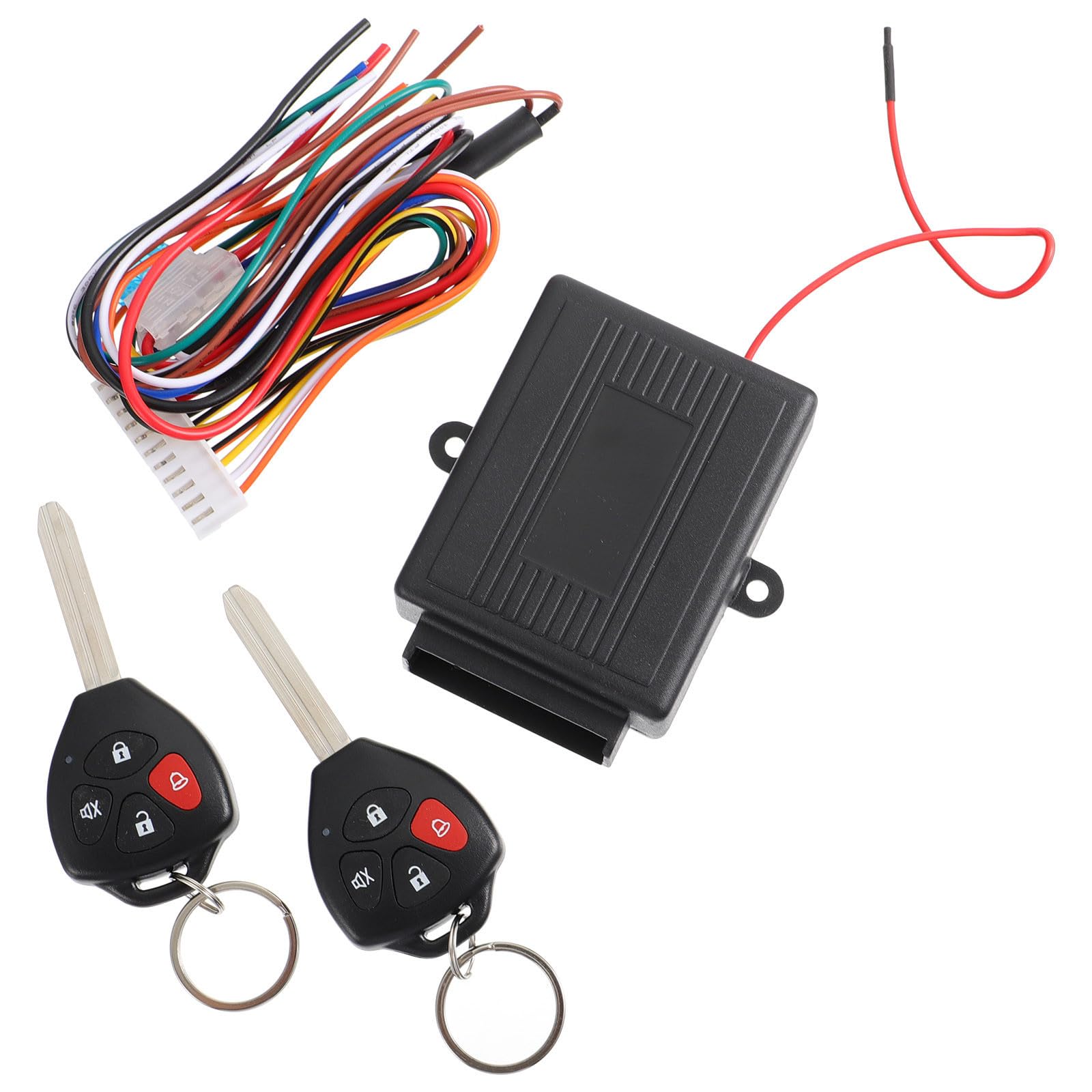 Sistema antirrobo para coche con alarma y dos mandos remotos para bloqueo de puertas
