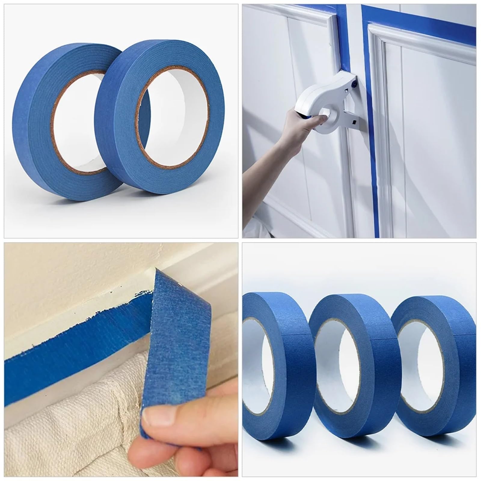 Cinta De Pintor 5 Rollos de Cinta Adhesiva for Pintar Suministros de Pintura automotriz Azul Artistas automotrices enmascarar Suministros de Coche a Granel Adhesivo para Pintar Y Decorar