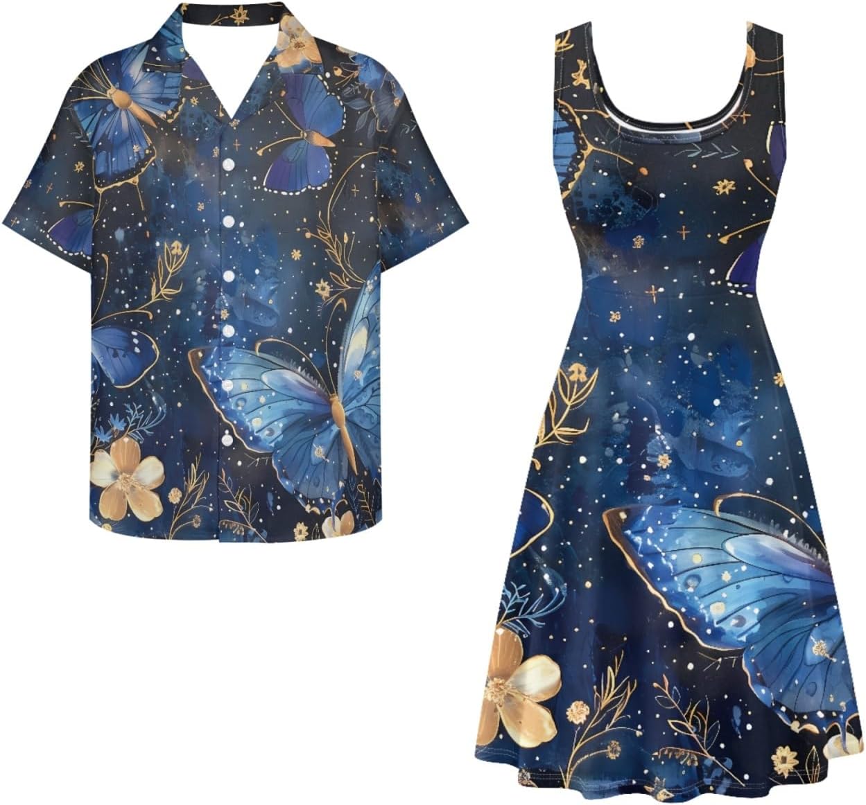 Hawaii Matching Couple Outfits Husband and Wife Clothing Fashionable Mens Casual Shirts Hawaii Dress with Soft Fabric - Image 2