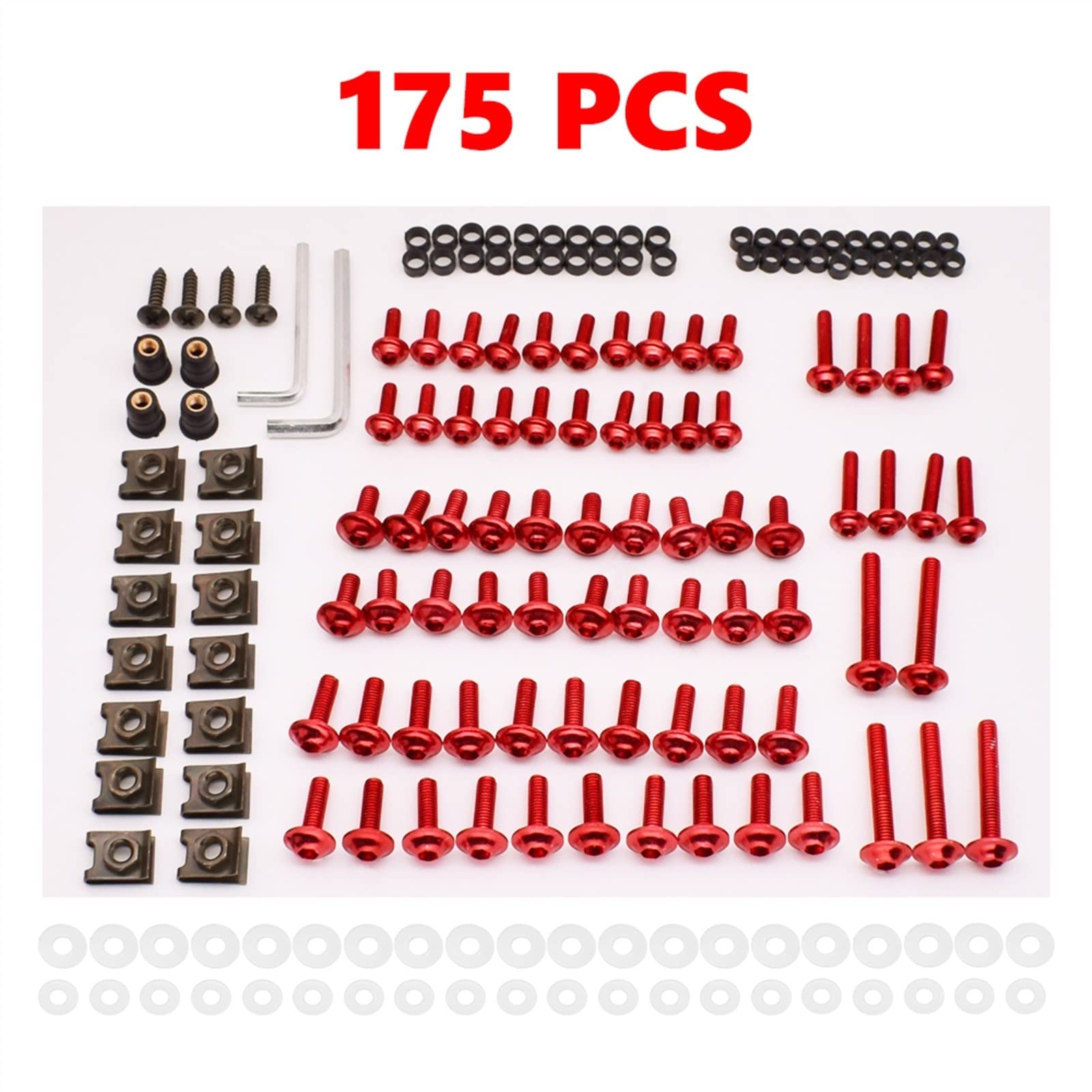 175PCS Body Screws For Kawasaki Z650 Z900 Z800 Z250 Z300 For Ninja 250 300 R Universal Motorcycle Fairing Bolts Kit Fixing Clips Screw Nuts