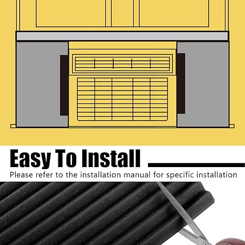 Miniatura 8 de Paneles aislados de espuma para aire acondicionado de ventana, 17 pulgadas de alto x 9 pulgadas de ancho x 7/8 pulgadas de alto, kit de panel