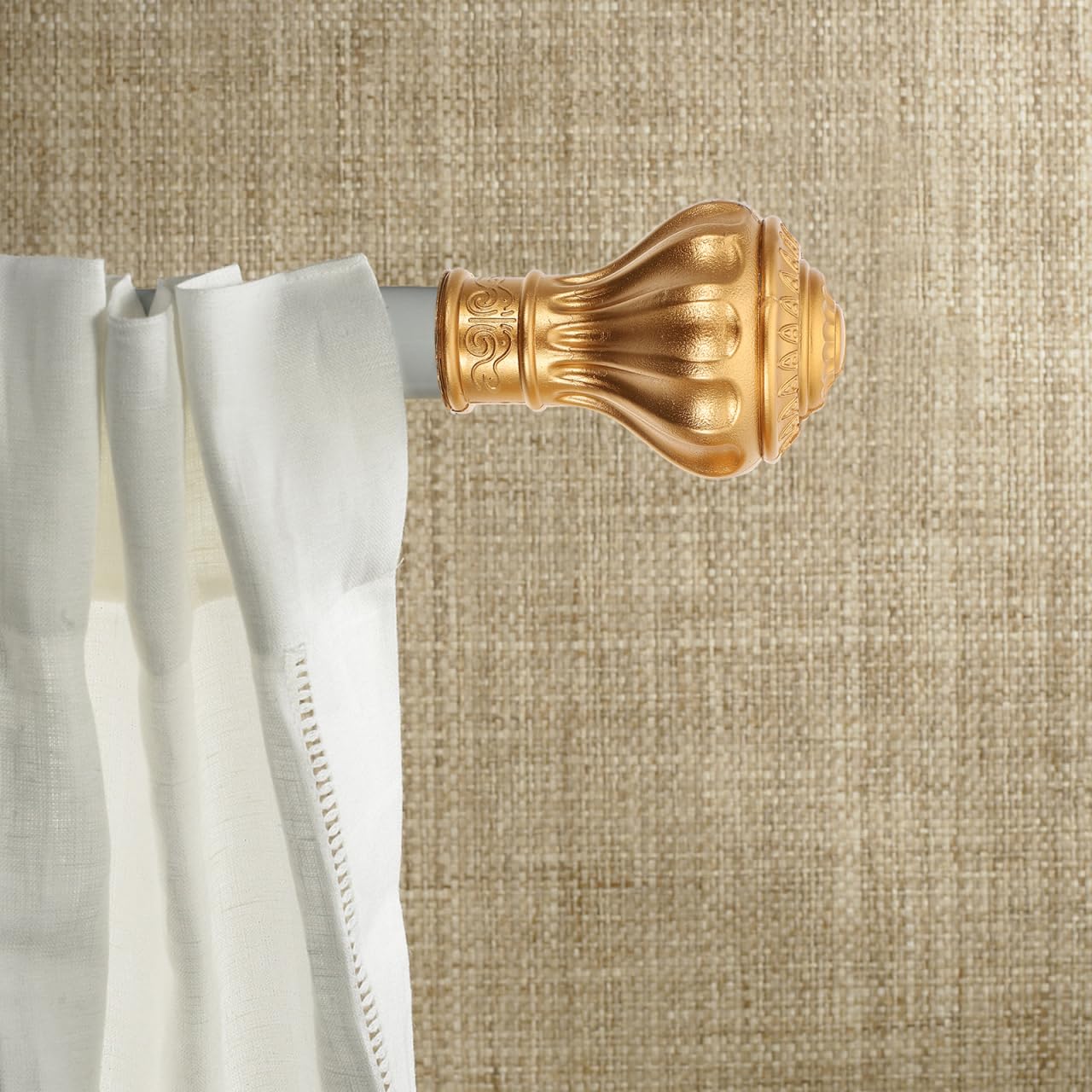 CHILDWEET 12 Pcs Elegant Roman Rod End Finials Chic Curtain Rod Accessories Window Treatments Decorative Curtain Rod Heads