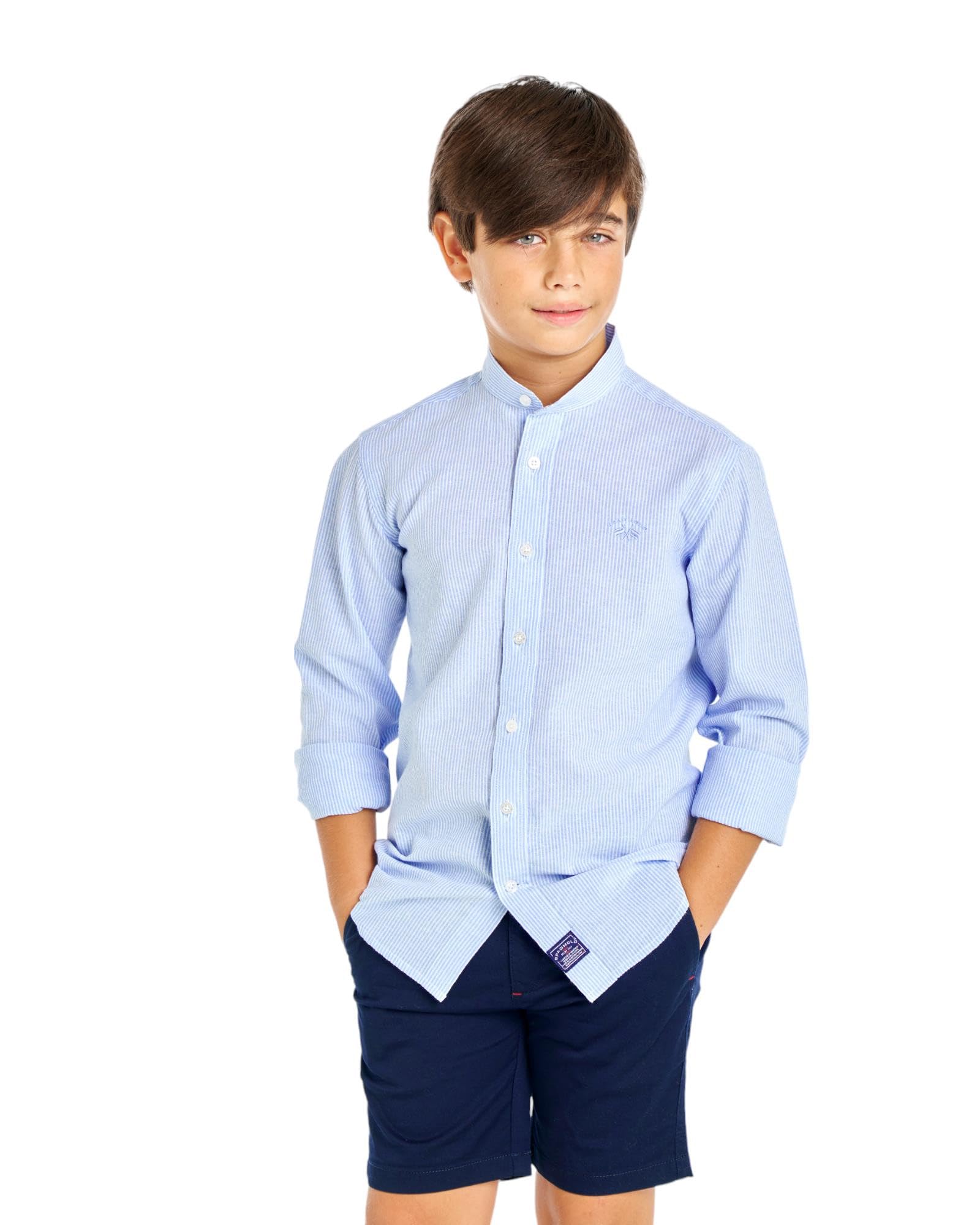 SPAGNOLO Camisa DE NIÑO Popelin Cuello Mao Estampado