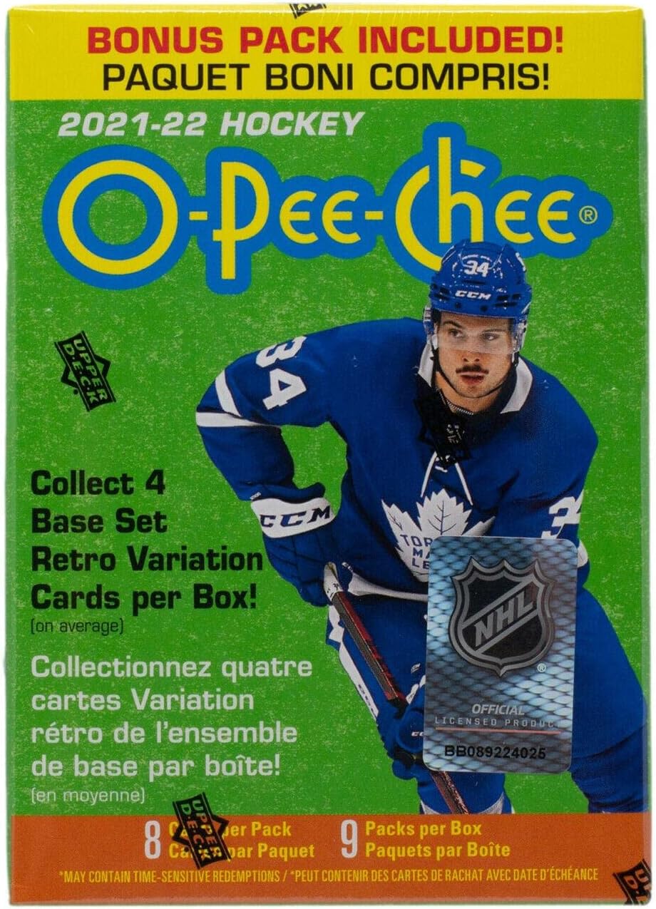 2021/22 Upper Deck OPeeChee Hockey Blaster Card Box Unsigned Hockey Cards