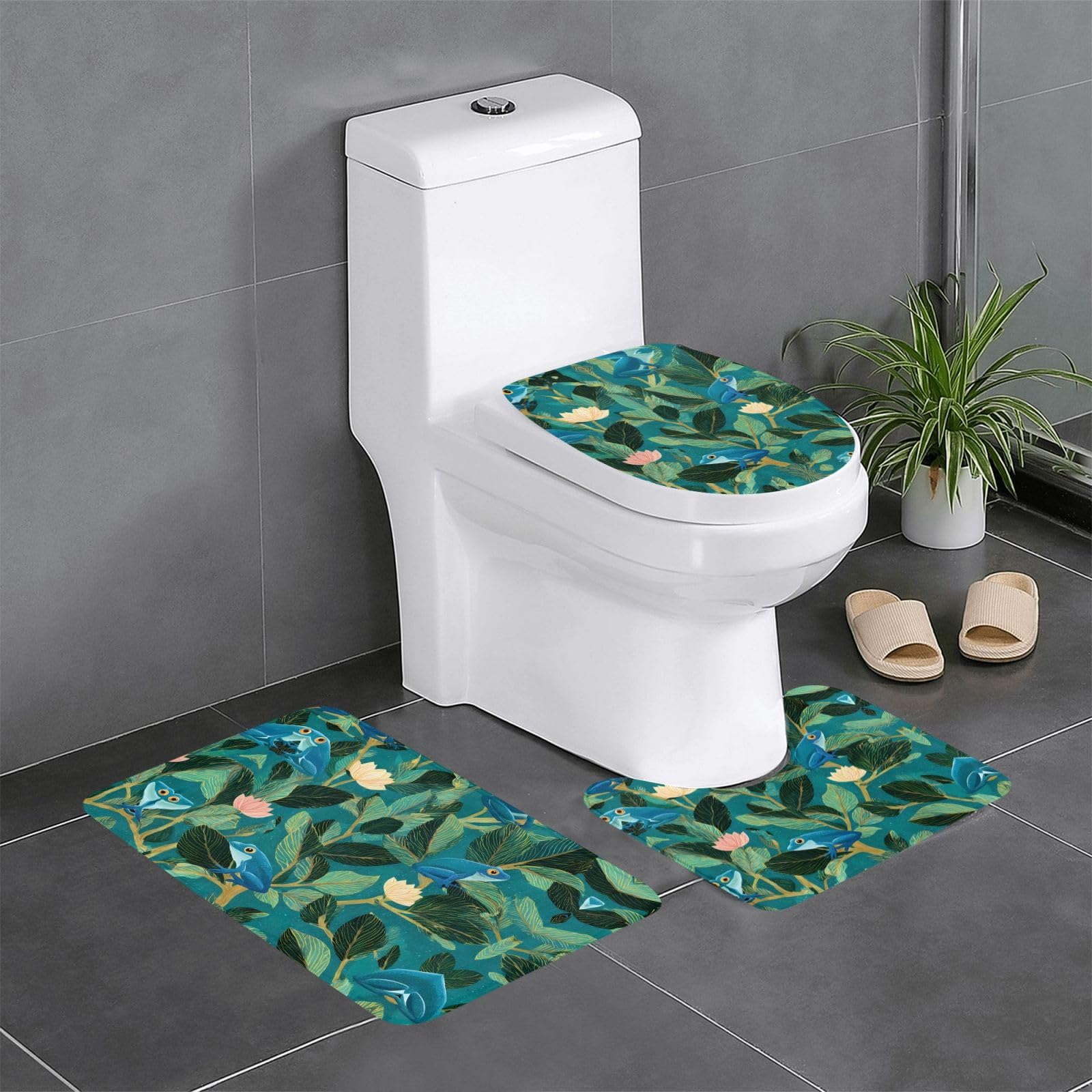 Tapis de salle de bain antidérapant 3 pièces pour sécuriser vos WC